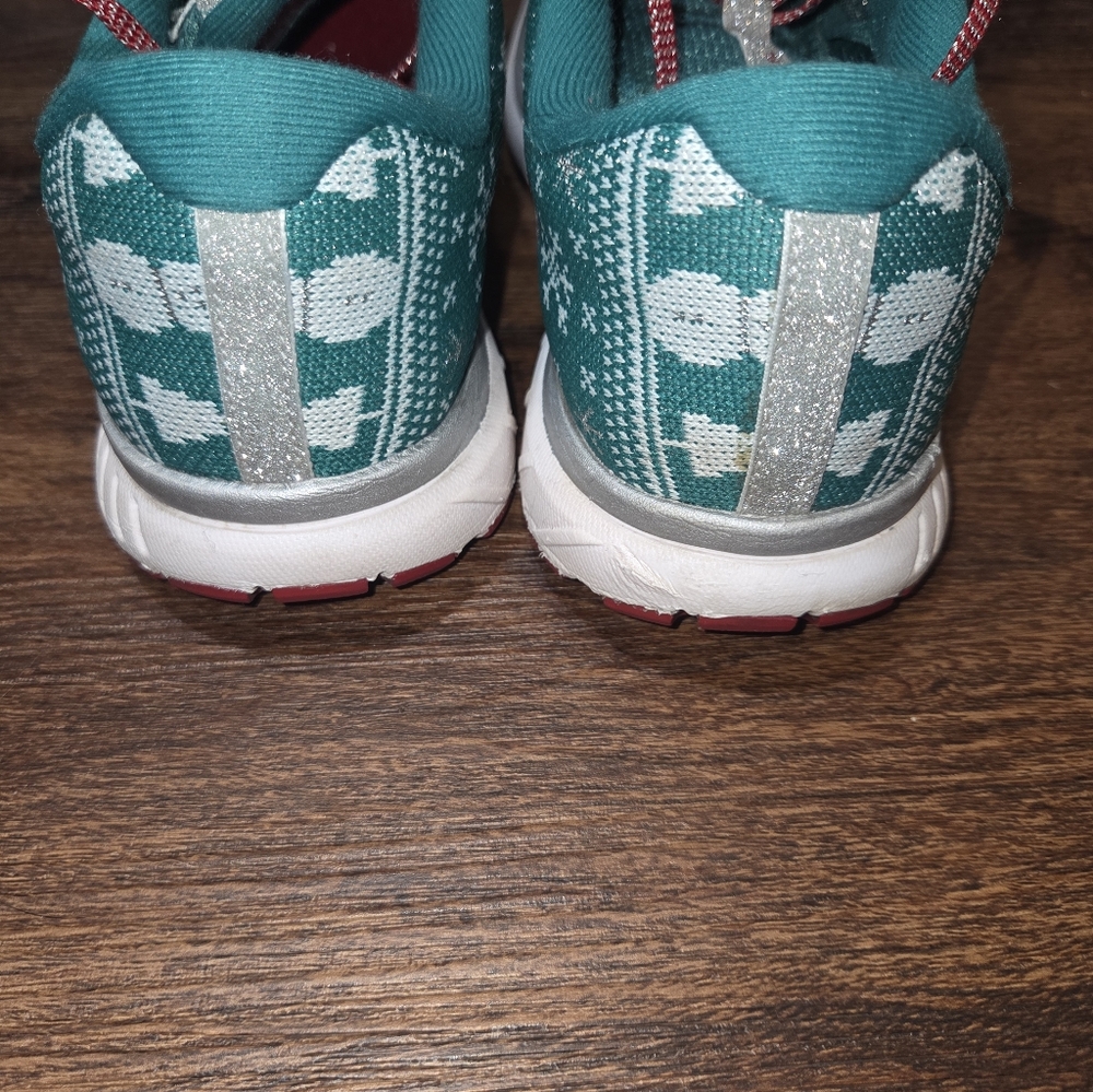 Brooks Women's Revel 3 Running Shoes Green Ugly Christmas Sweater Snowman sz 8.5 - Picture 5 of 9
